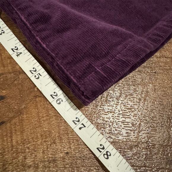 Talbots Petites Women's 14 Purple Corduroy Straight Pants Plum Eggplant READ - Picture 10 of 10